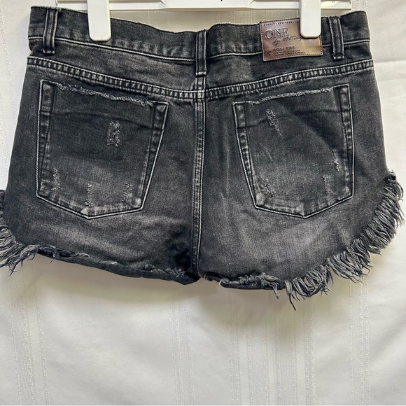 One teaspoon Roller Revolve Women's Denim Shorts Size 28 Distressed Ripped - Picture 4 of 4